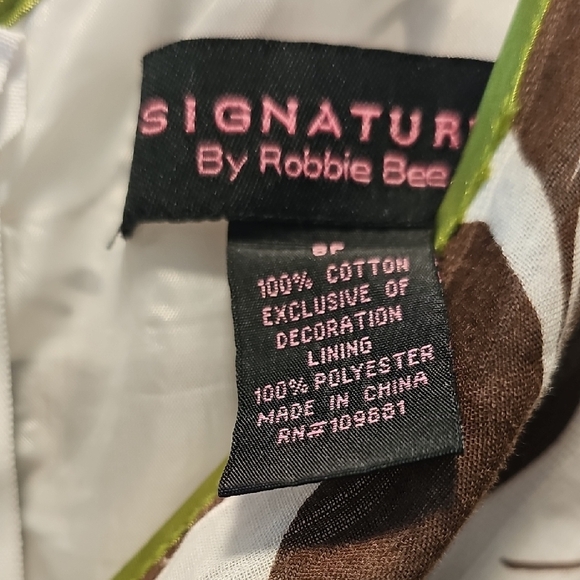 Signature by Robbie Bee Brown and Cream Leaf Print Midi Dress - Picture 2 of 5